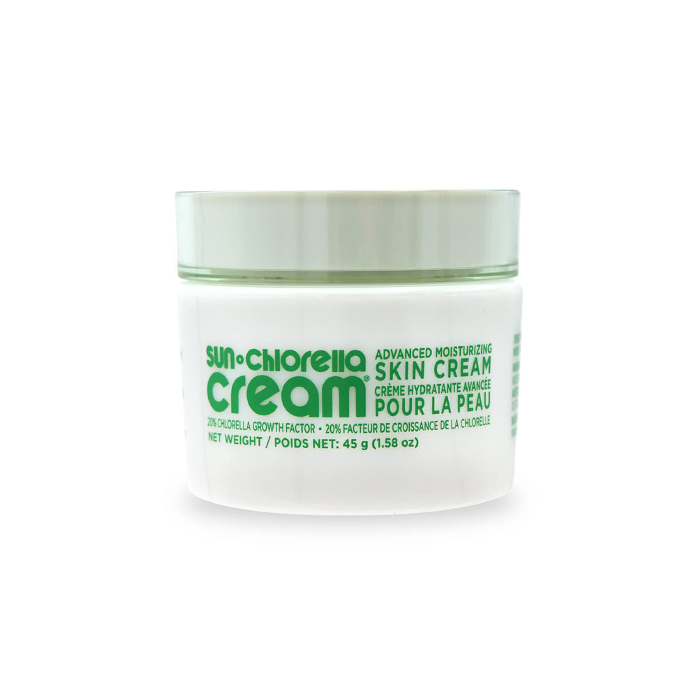 Sun Chlorella Cream Face Moisturizer jar closeup highlights rich hydration for daily care