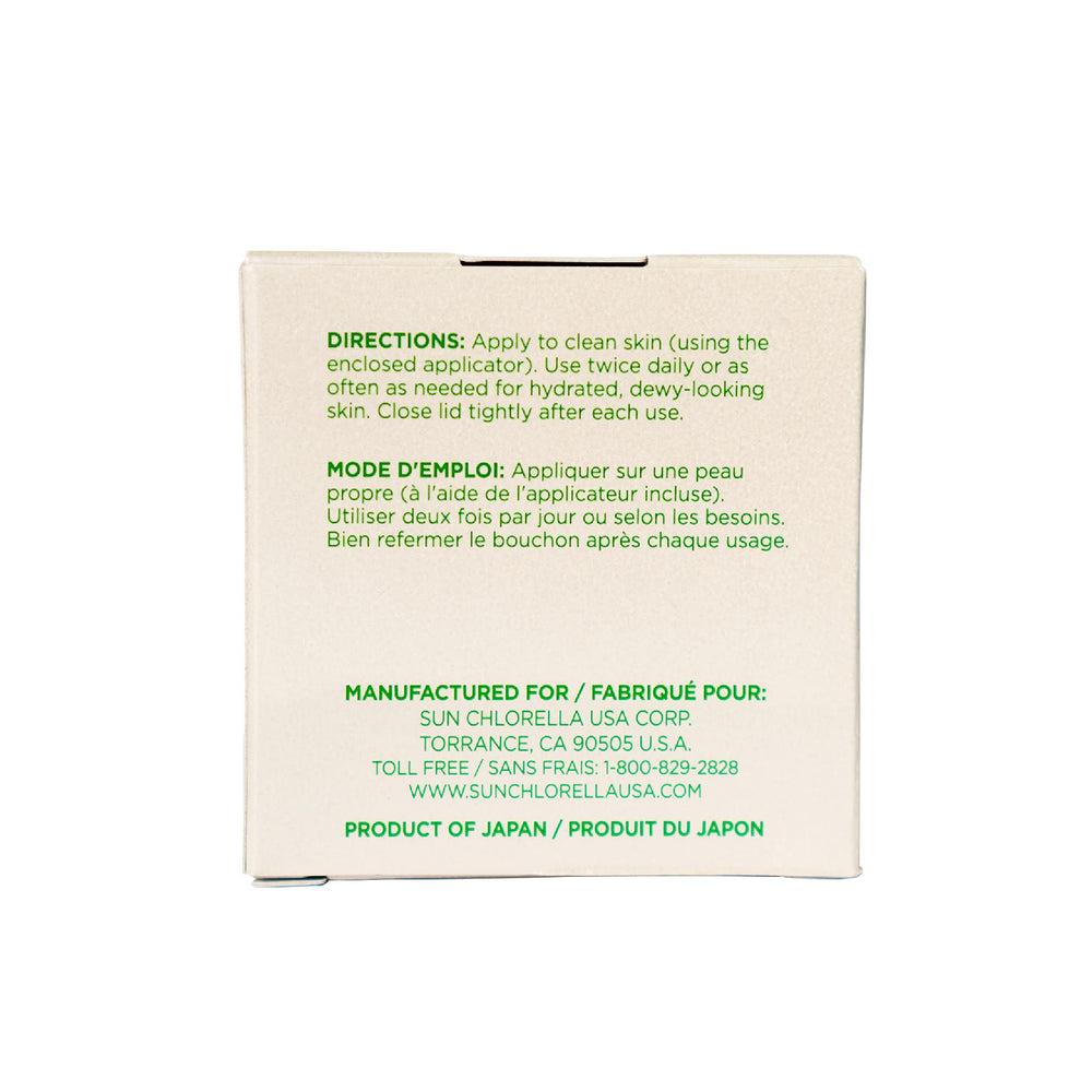 Sun Chlorella Cream Face Moisturizer texture swatch suggests smooth, even skin