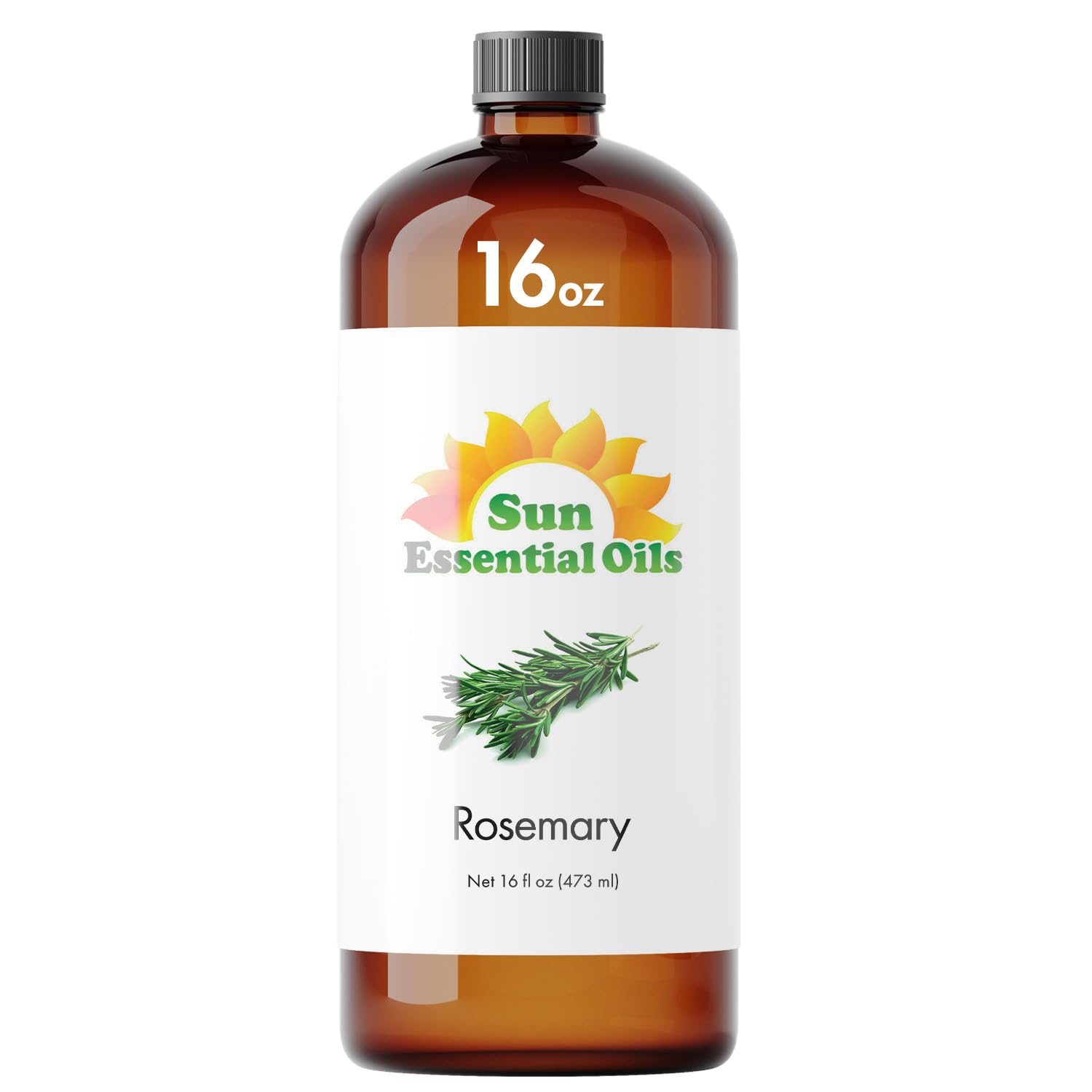 Sun Essential Oils rosemary bottle supports hair and scalp care.