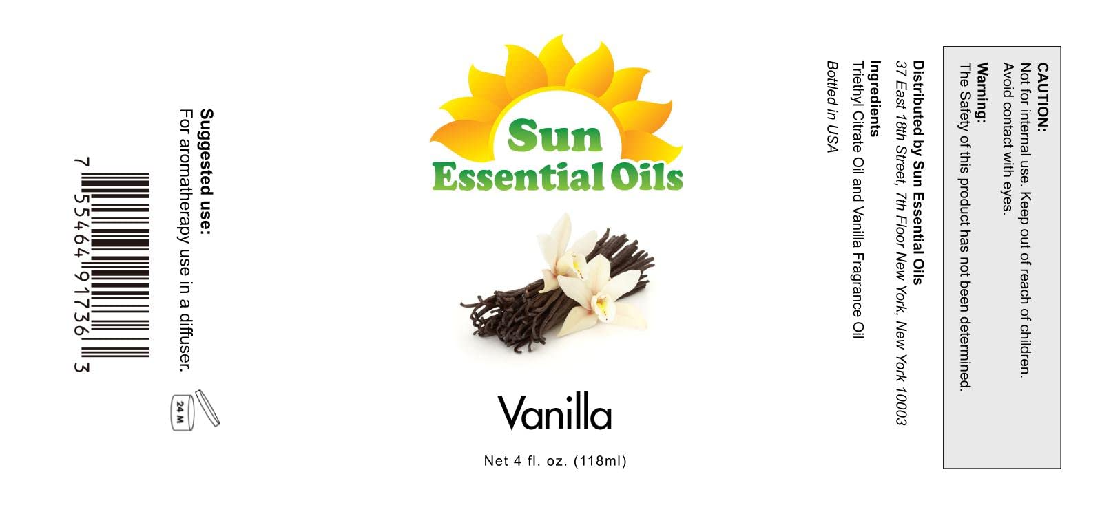 Sun Essential Oils vanilla diffuser aroma to create a cozy ambiance