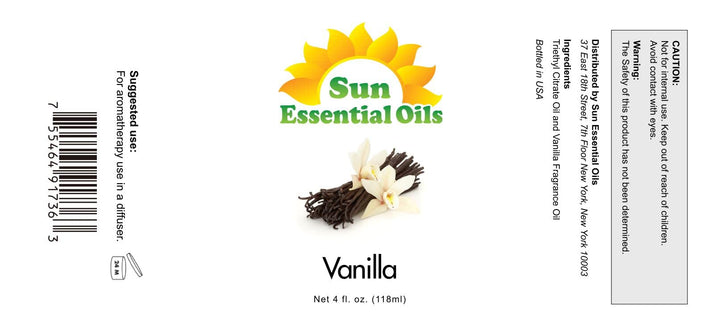 Sun Essential Oils vanilla diffuser aroma to create a cozy ambiance