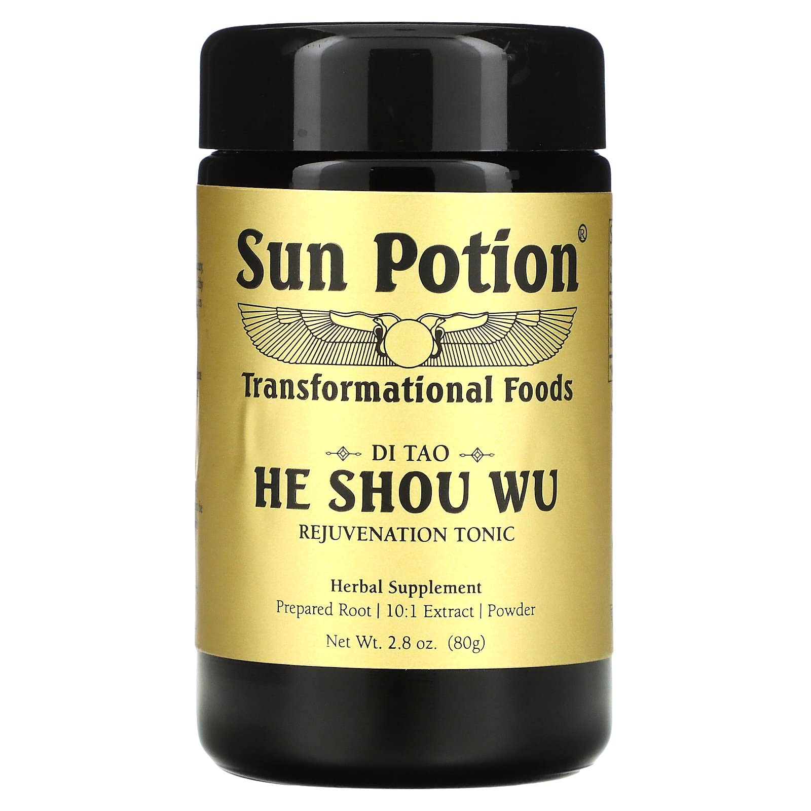 Sun Potion He Shou Wu prepared root 10:1 extract in bottle supports daily vitality