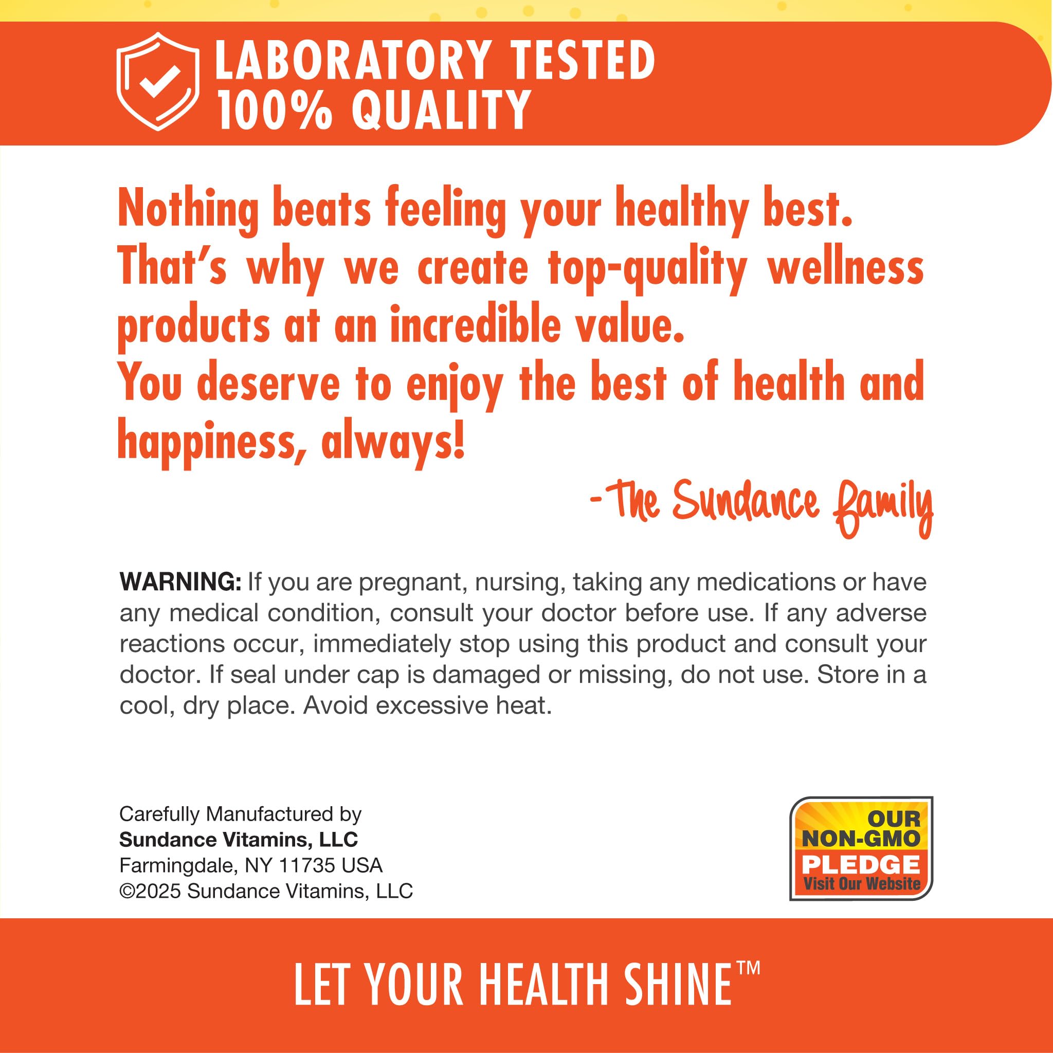 Sundance Apple Cider Vinegar Gummies packaging communicates gluten-free and plant-based goodness.