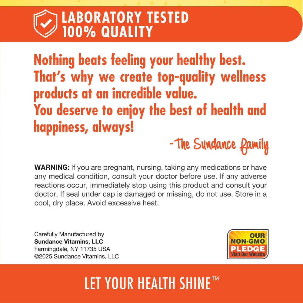 Sundance Apple Cider Vinegar Gummies packaging communicates gluten-free and plant-based goodness.