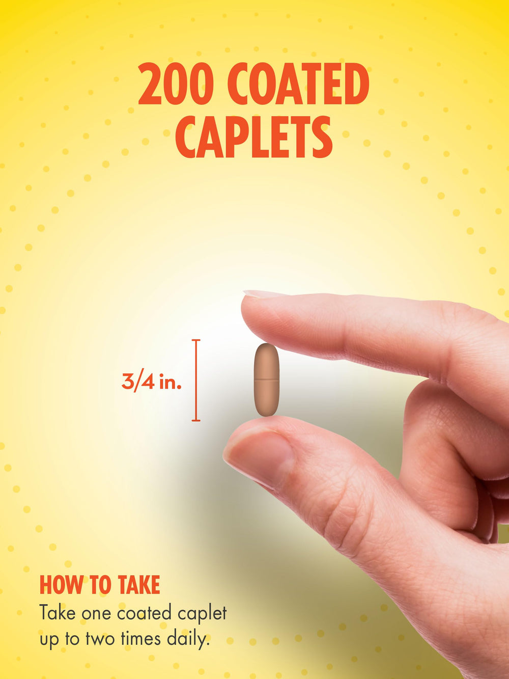 Coated caplets pictured for smooth swallowing
