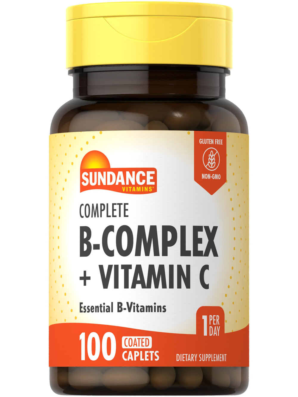 Sundance Complete B-Complex bottle — supports daily vitamin routine at a glance.