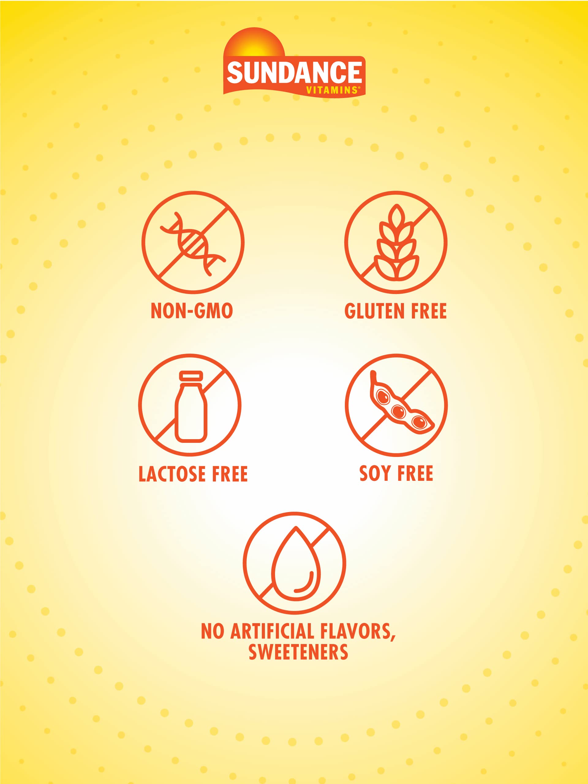 Sundance gluten-free label on bottle supports gluten-free lifestyle and daily use.