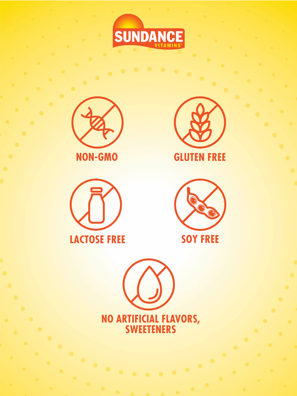 Sundance gluten-free label on bottle supports gluten-free lifestyle and daily use.