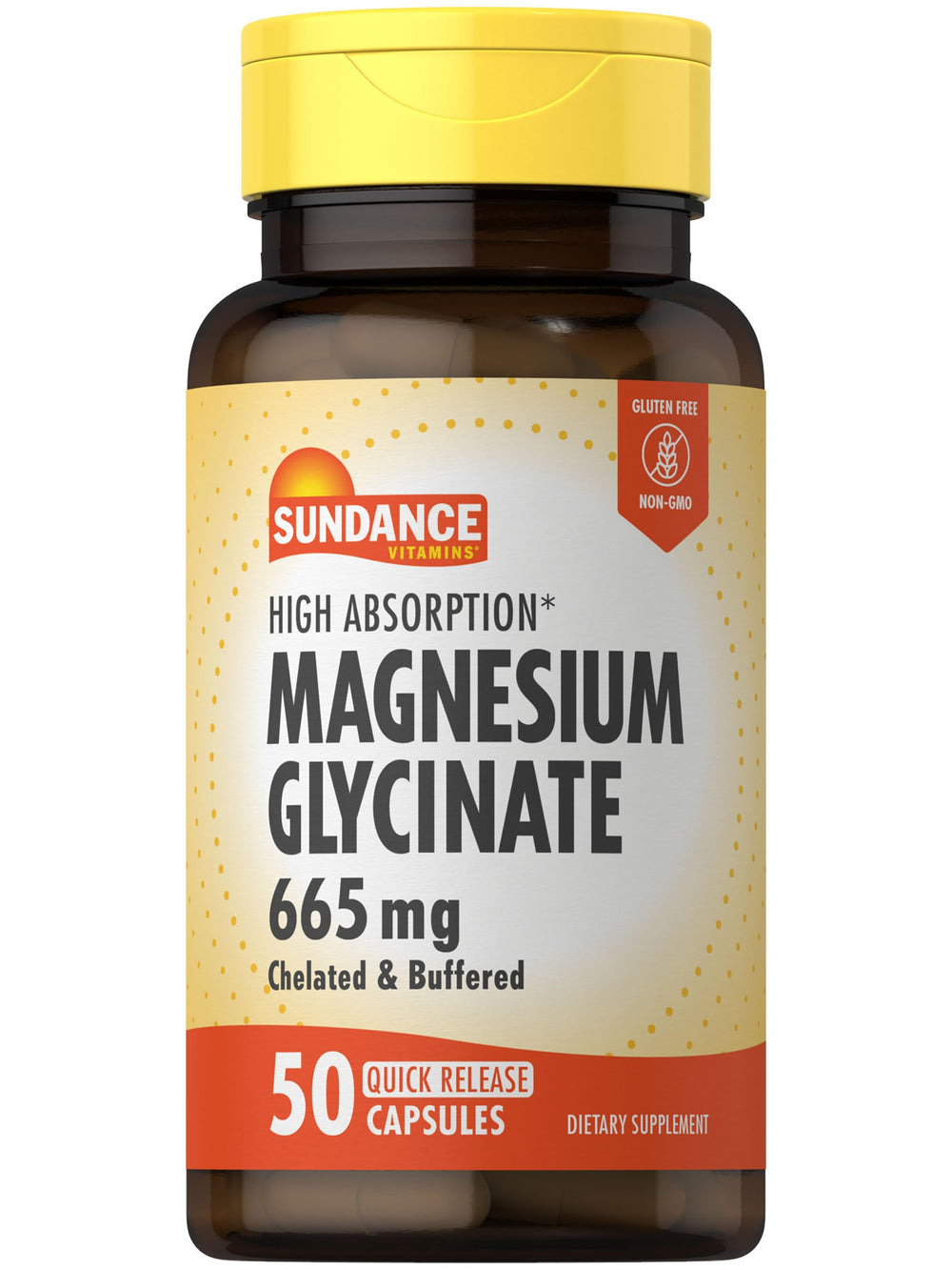 Sundance Magnesium Glycinate capsules bottle for high absorption magnesium support