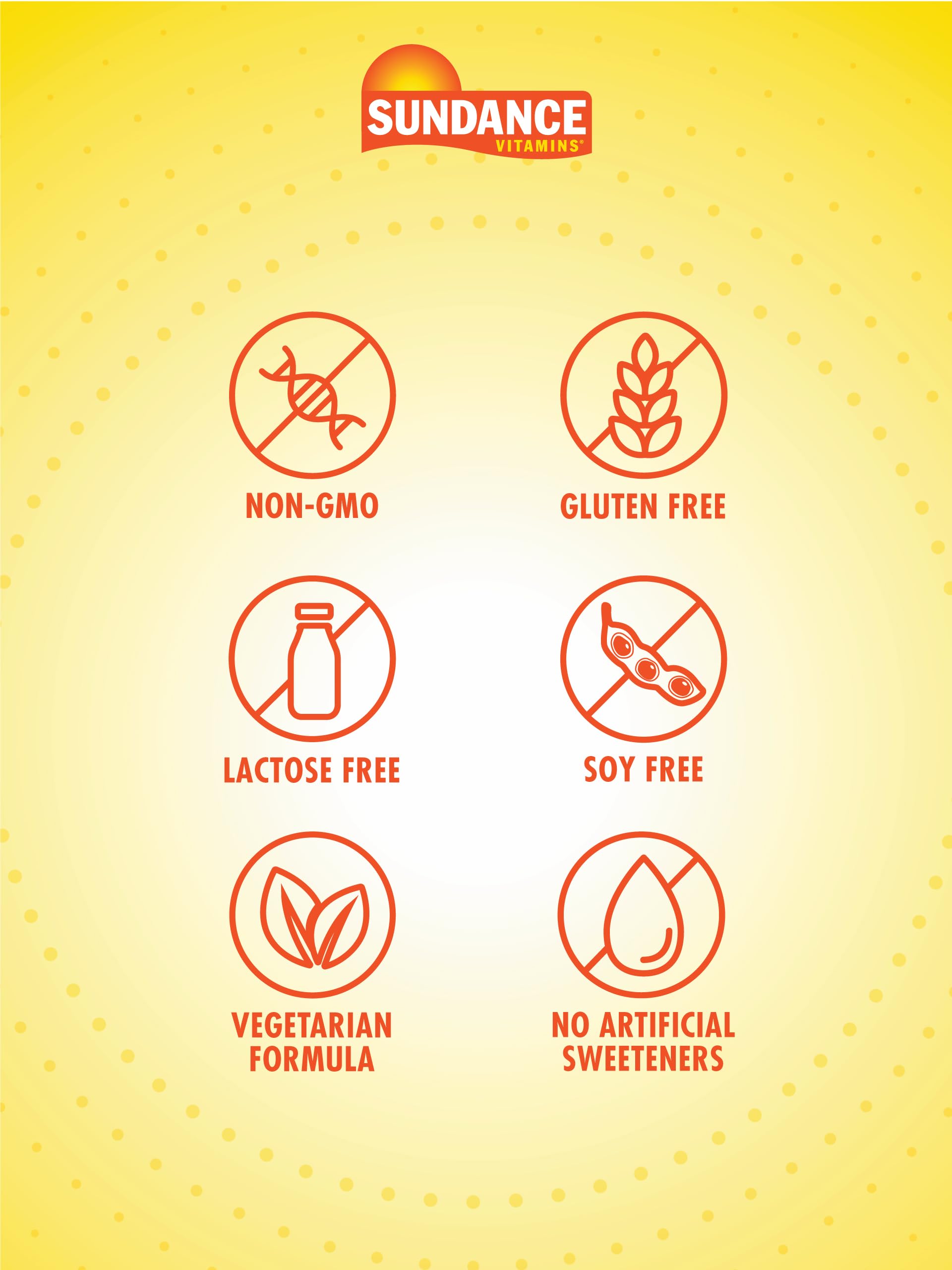 Sundance Magnesium Supplement label highlighting gluten free, vegetarian and non GMO formulation.