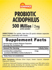 Sundance Probiotic quick-release capsules for easy daily dosing