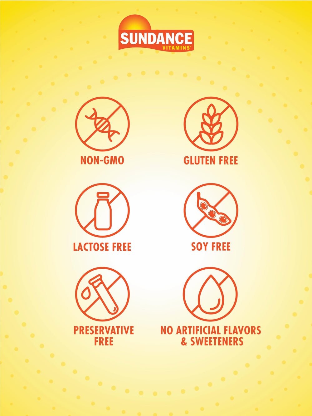 Packaging front of Sundance Sambucus highlights non-GMO and gluten-free claims