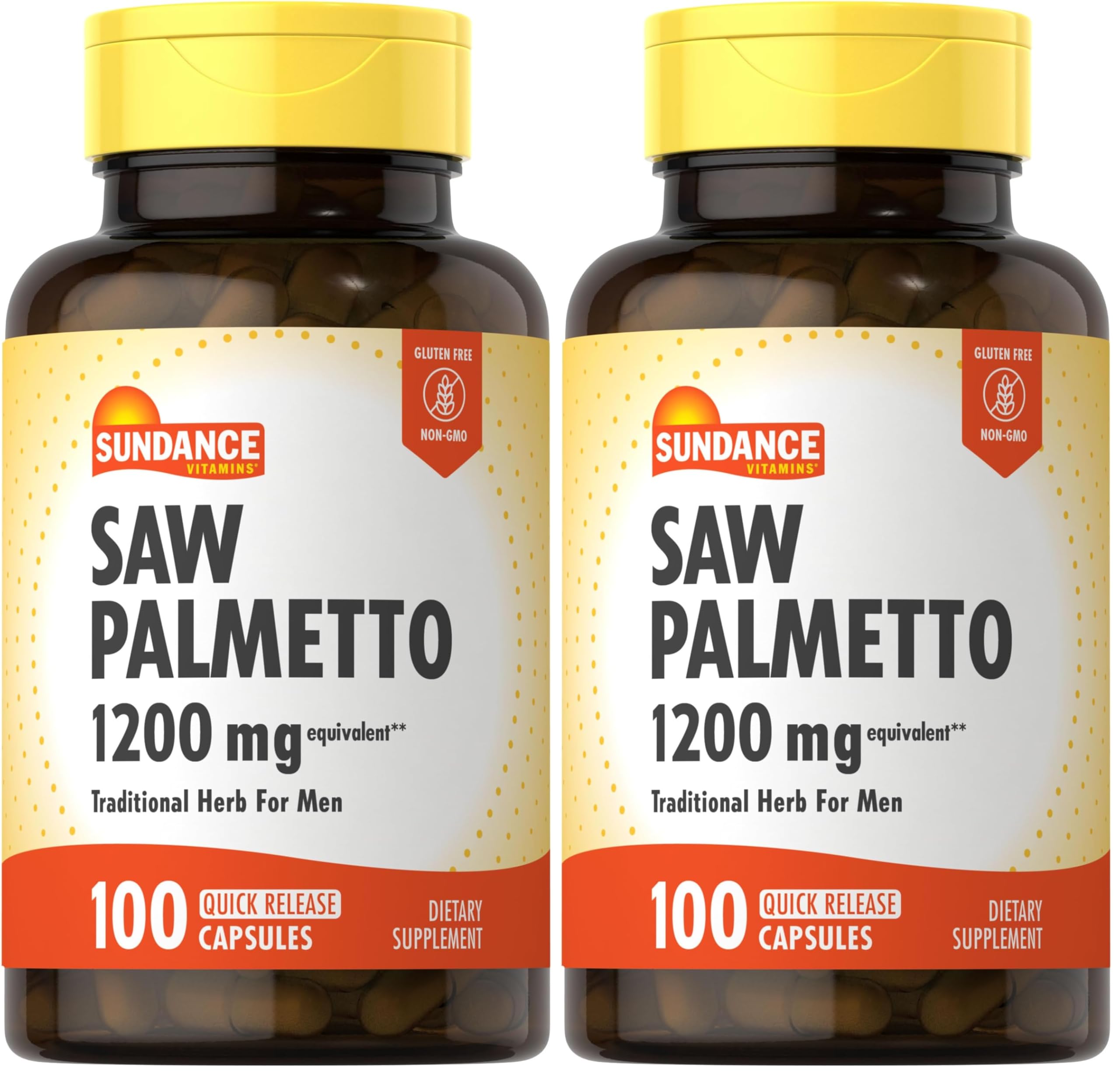 Sundance Saw Palmetto 1200mg bottle close-up, suitable for daily use.