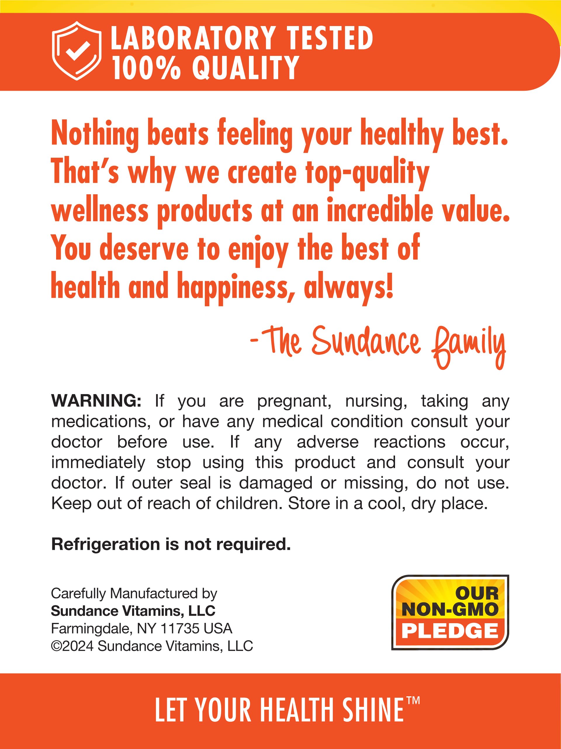 Sundance Sublingual B Complex is gluten-free and suitable for many diets.