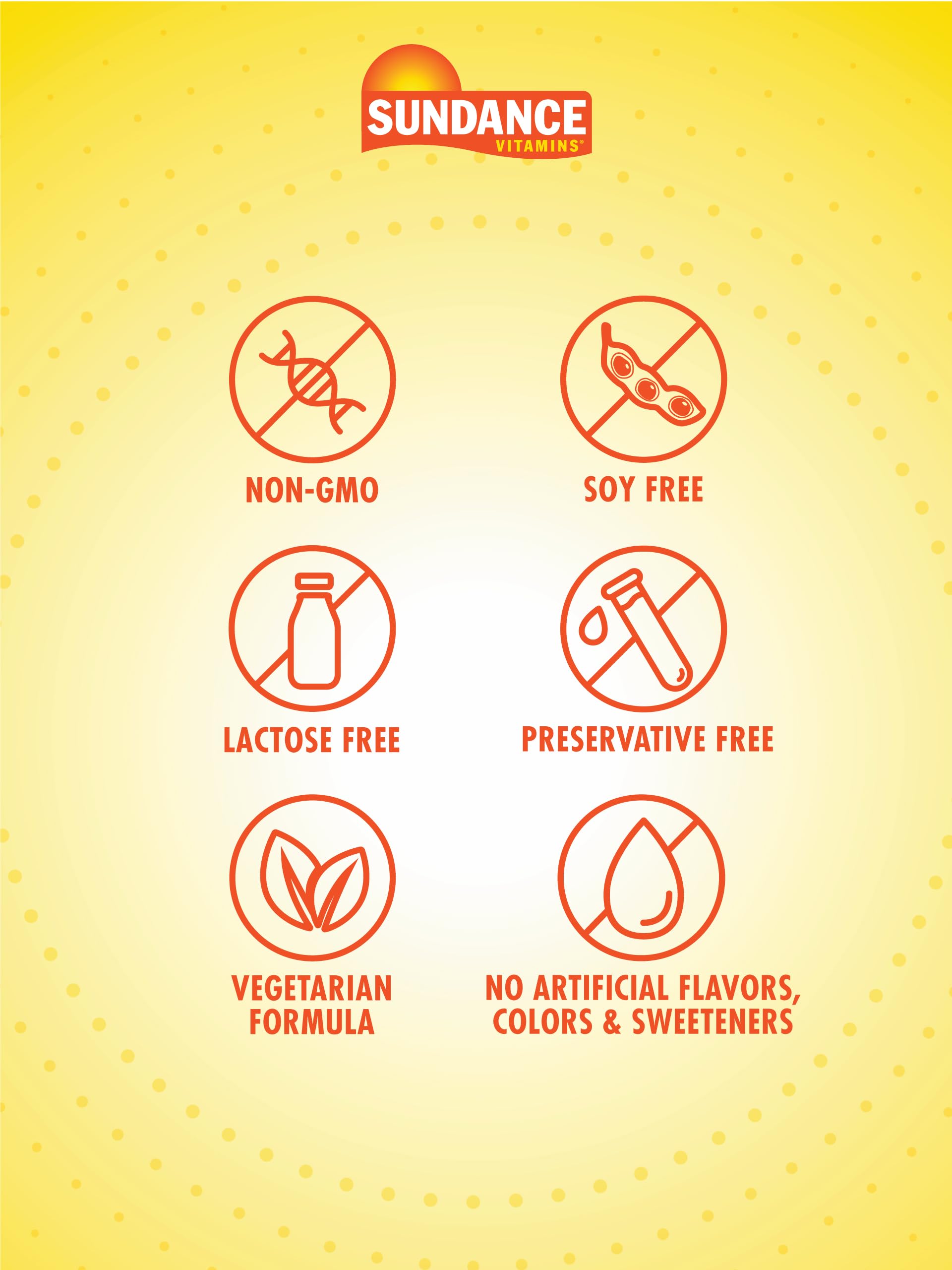 Sundance Vitamin B-Complex label and packaging emphasizing vegetarian, gluten-free notes.