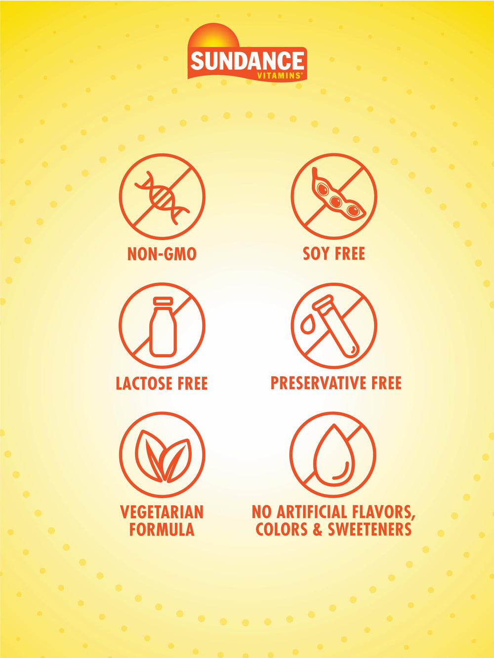 Sundance Vitamin B-Complex label and packaging emphasizing vegetarian, gluten-free notes.
