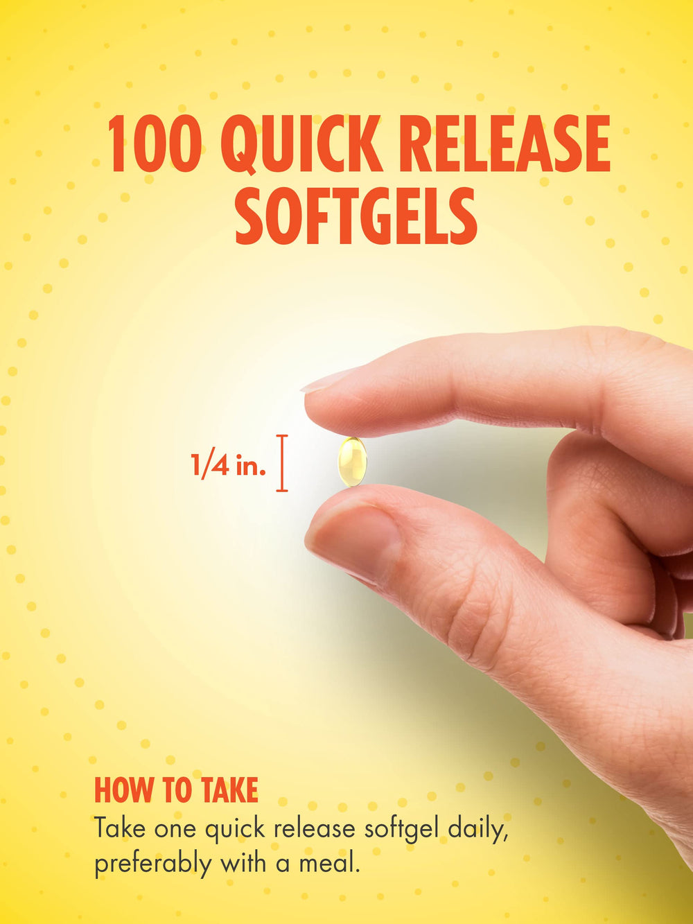 Sundance Vitamin D3 bottle with pills emphasizes convenient daily use.
