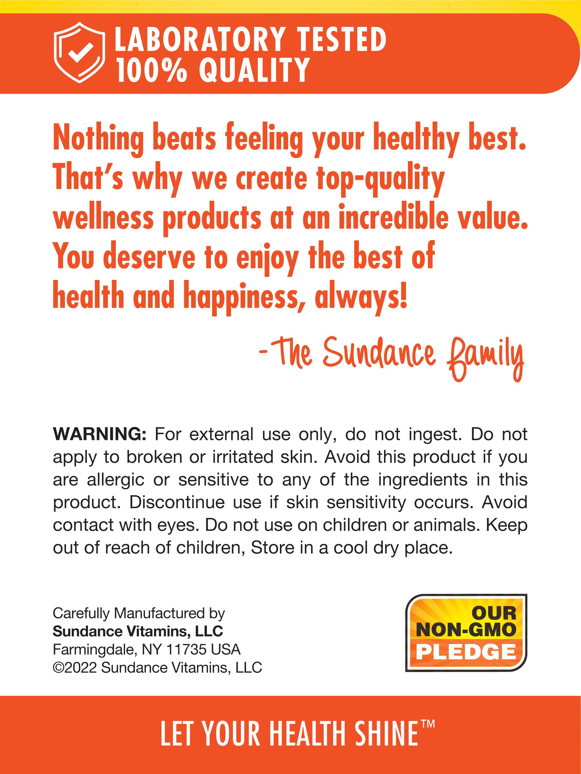 Sundance Vitamin E-Oil texture on skin promoting smooth absorption