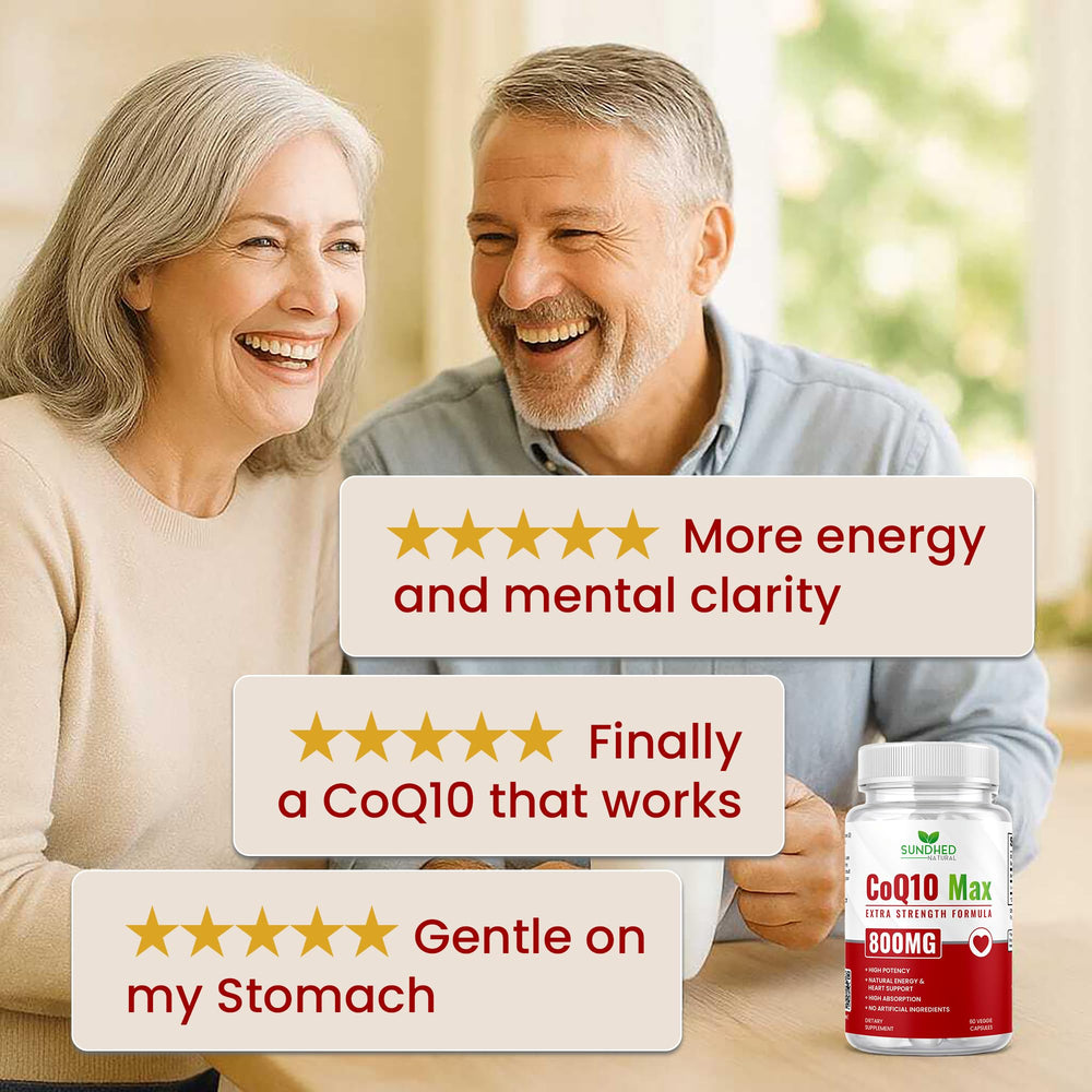 A morning routine scene with Sundhed Natural CoQ10 for energy support