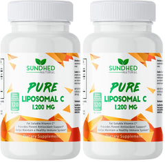 Sundhed Natural Liposomal Vitamin C bottle label highlighting high potency