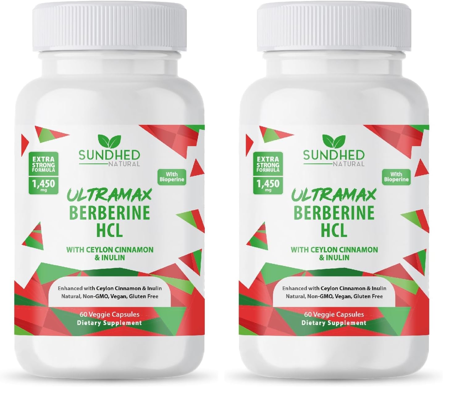 Sundhed Natural Ultramax Berberine HCL Cinnamon bottle for daily supplementation.