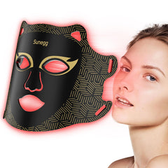 Sunegg red light therapy mask, front view, convenient at-home facial care.