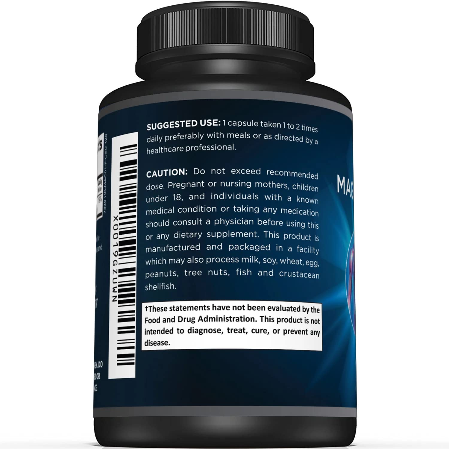 Sunergetic capsule pour, showing convenient daily dose.