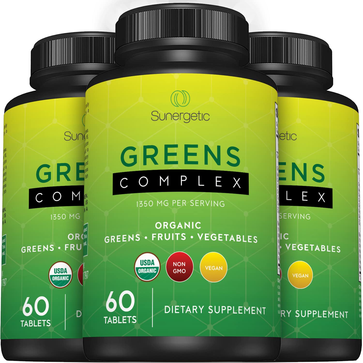 Sunergetic greens tablets for daily ritual and simple nutrition