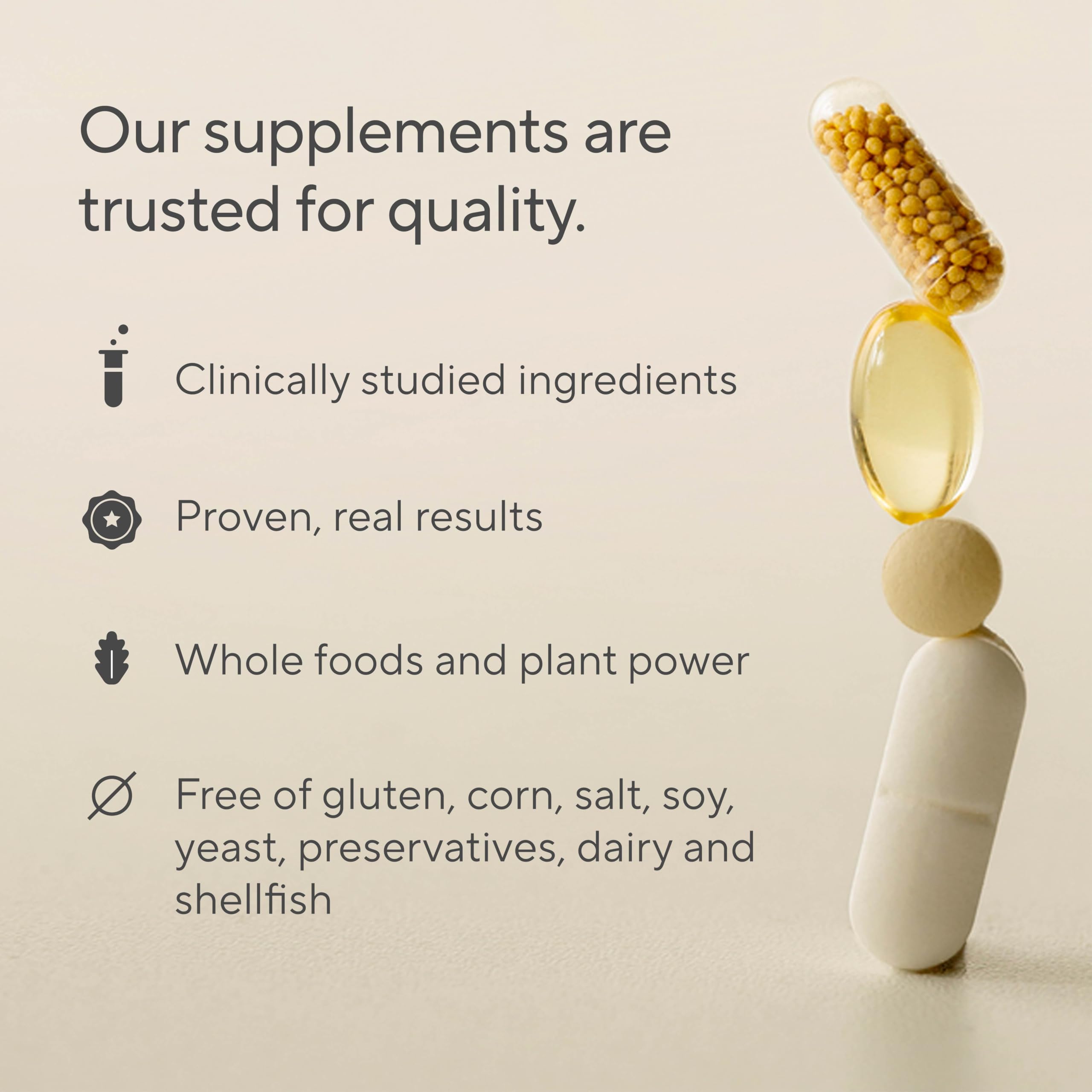 Sunergetic Grape seed extract component in the formula