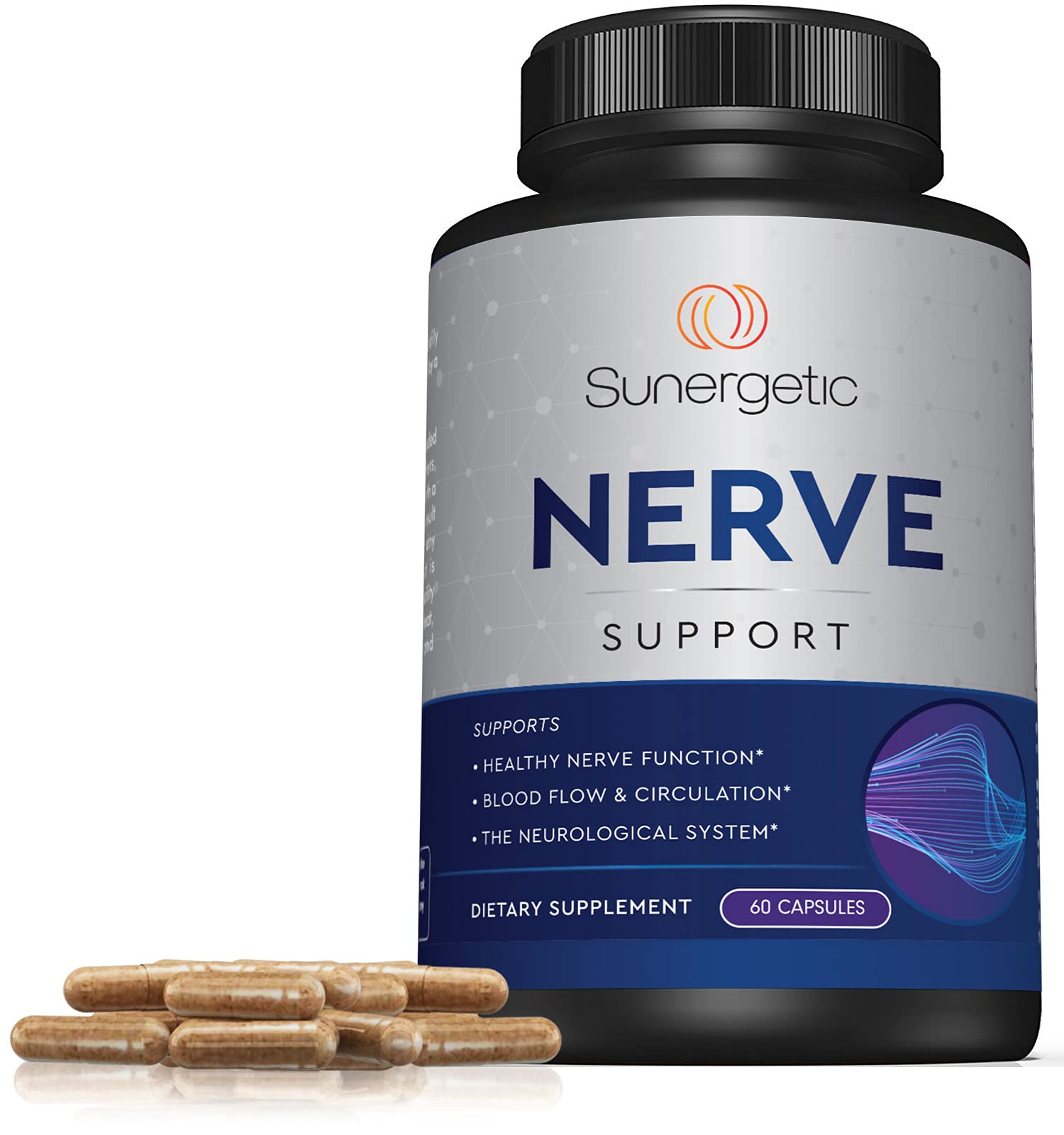 Sunergetic Hands and Feet visual shows daily nerve support.