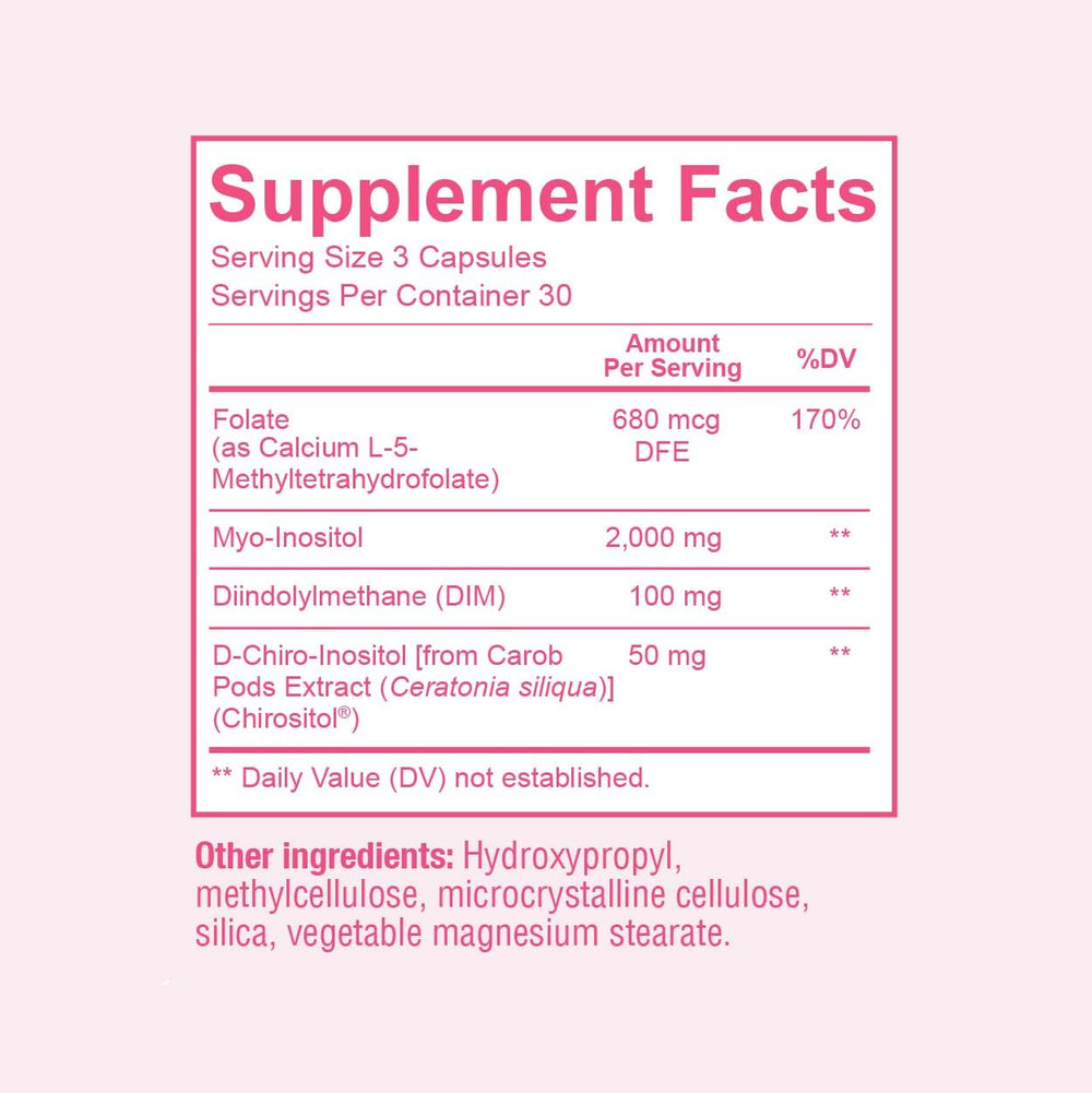 Close-up of Sunergetic inositol capsules supporting ovulation harmony.