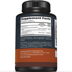 Close-up of Sunergetic bottle emphasizing packaging and readability