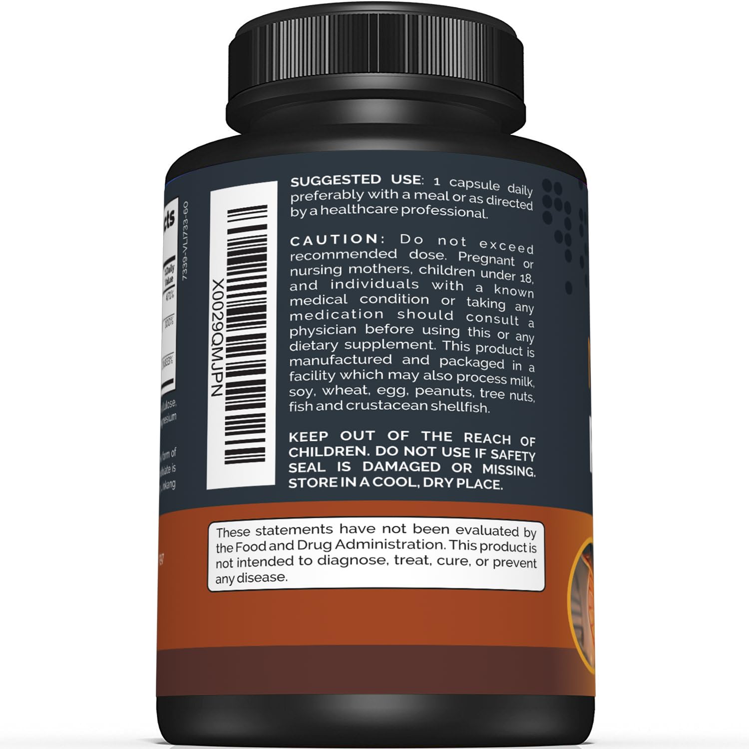 Capsules of Sunergetic Premium Methyl Folate ready for daily intake
