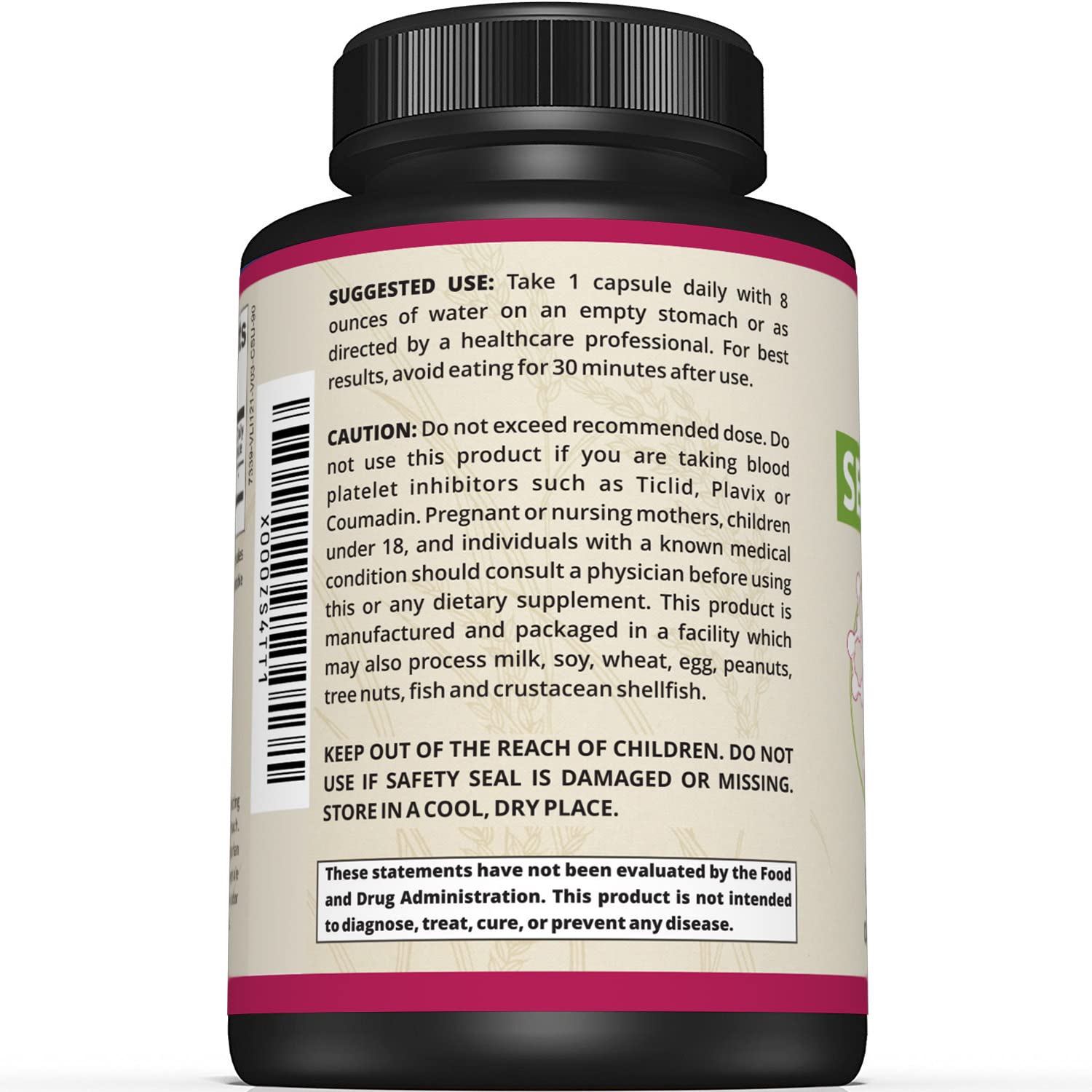 Sunergetic Serrapeptase pack of 2 bottles for convenient servings.
