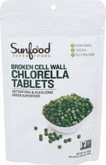 Sunfood Chlorella tablets bag: convenient daily antioxidant support.