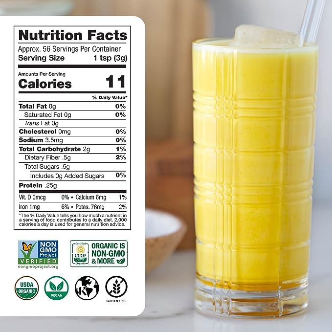 Sunfood Golden Milk Super Blend spice powder scene for comforting lattes