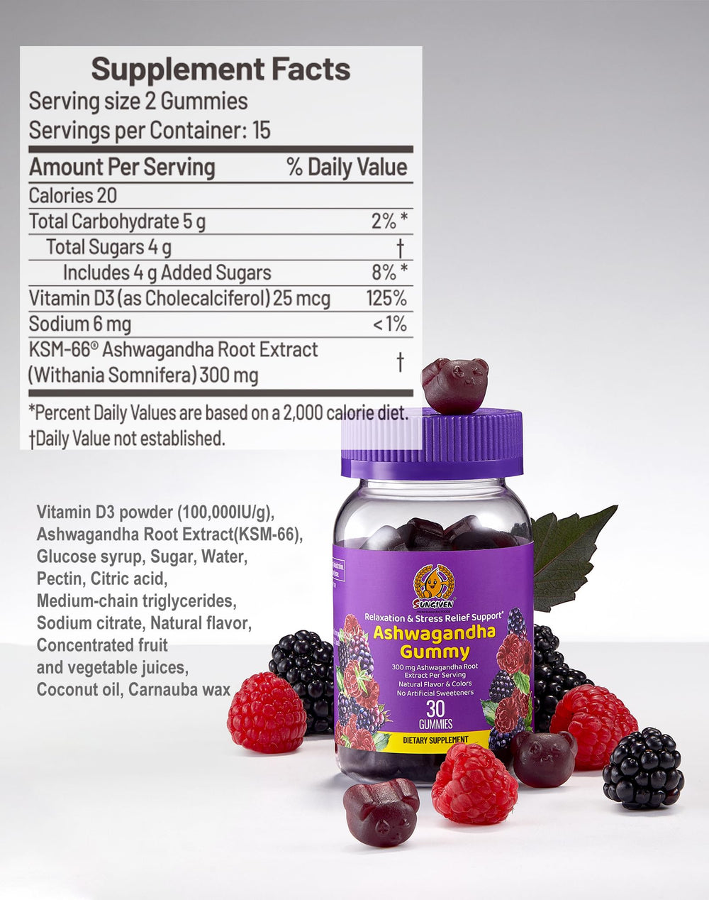 SUNGIVEN berry-flavor gummies in lifestyle shot for everyday wellness.