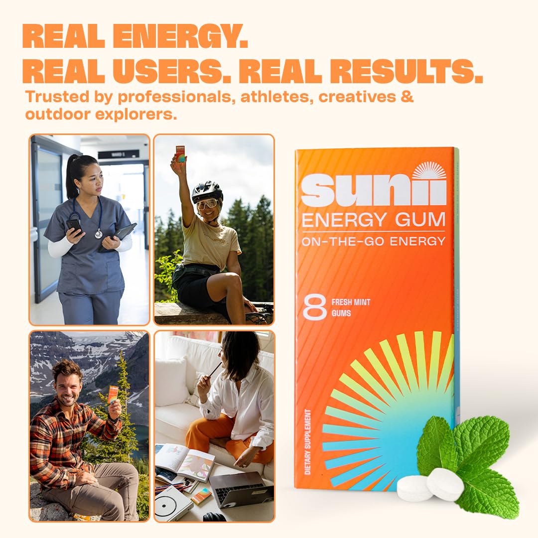 Sunii Energy Gum zero-calorie mint breath refresh