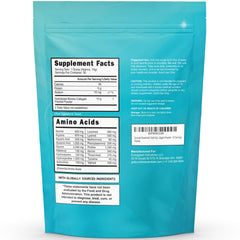 Scoop of SunLab Essentials collagen peptides in water demonstrates quick, easy mixing