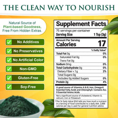 Sunlit Best Green Organics powder scoop beside jar for easy measured servings