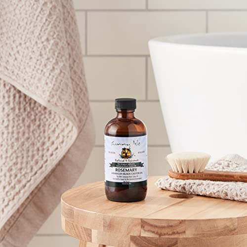 Sunny Isle rosemary oil supports a versatile hair and skin care ritual.