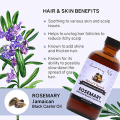 Sunny Isle Rosemary oil bottle during scalp massage for nourishing roots.