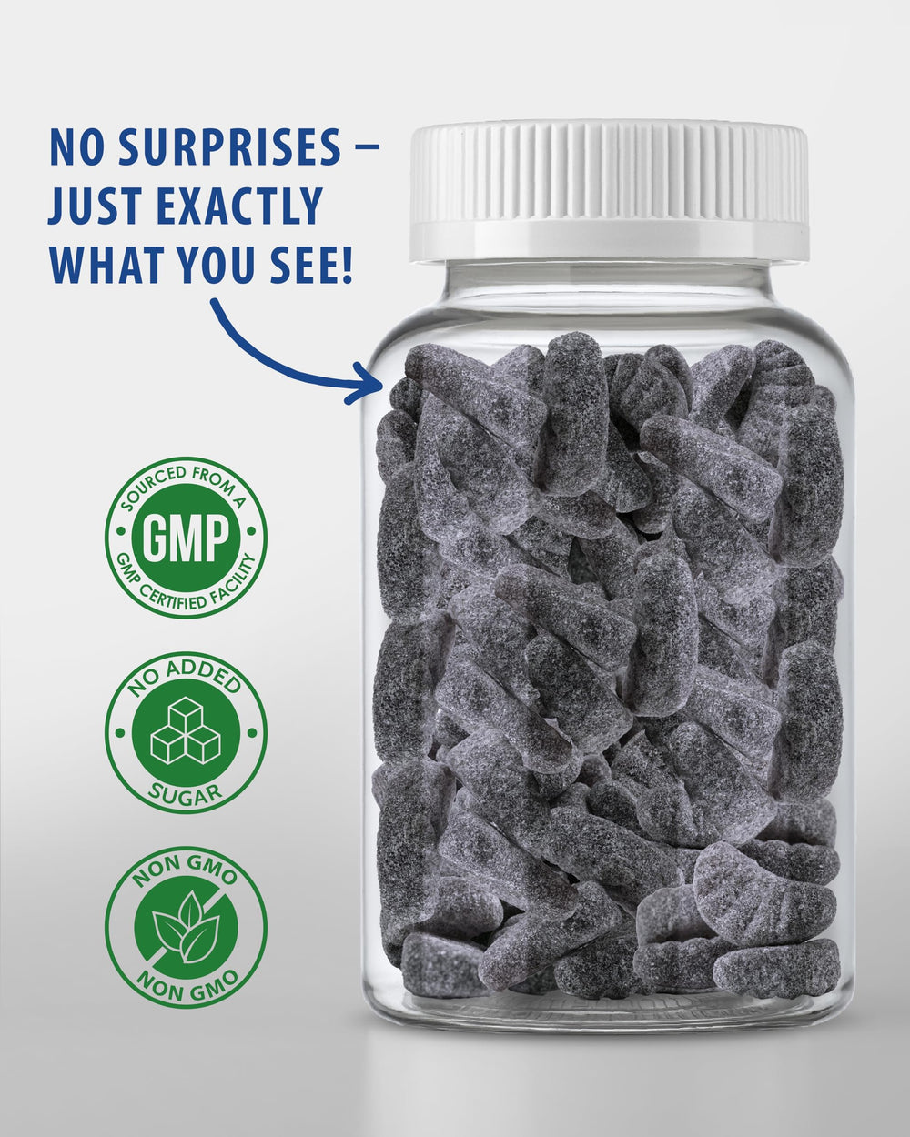 Sunny Sam Iron Gummies for kids and teens lifestyle shot with backpack