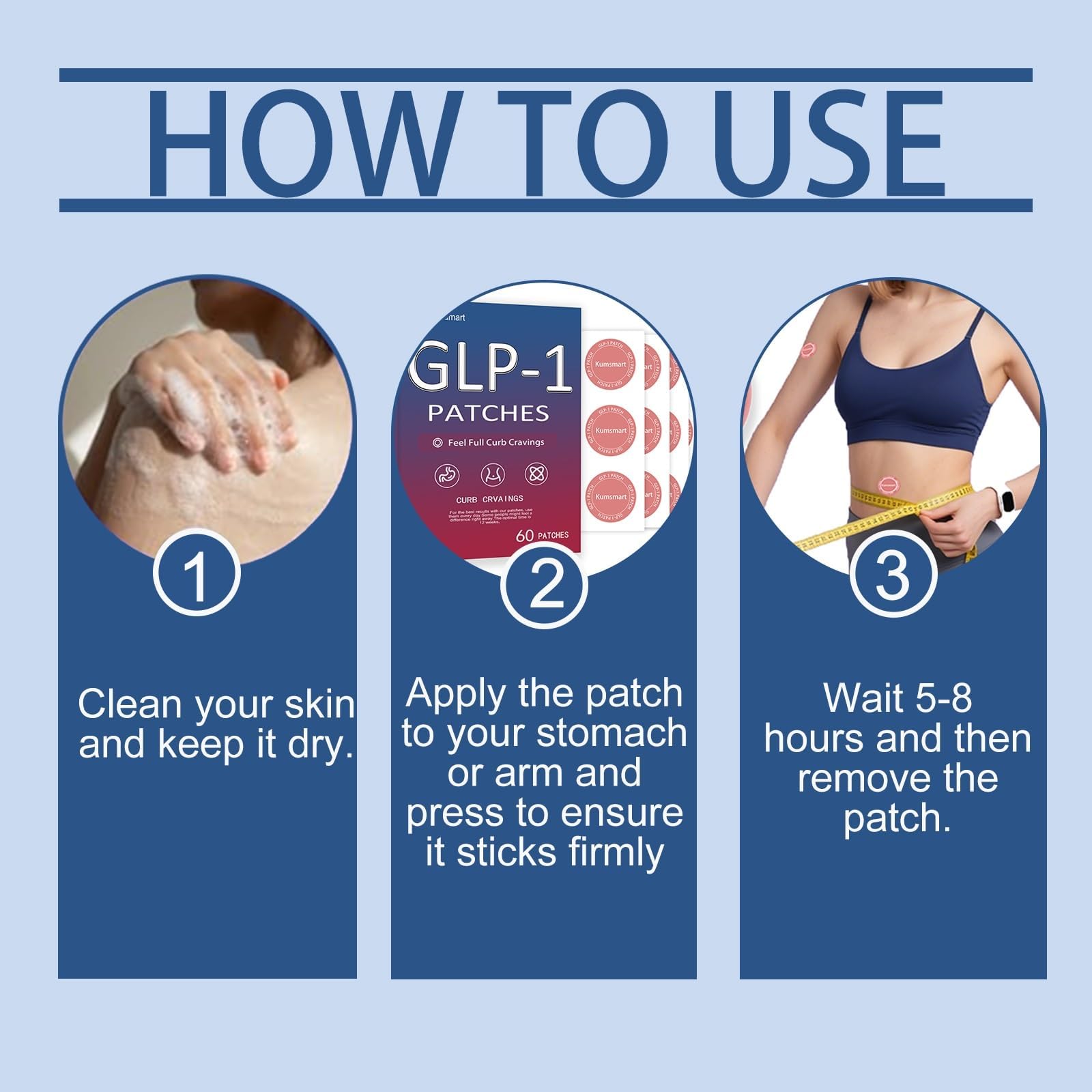Sunnydeer GLP-1 patches suitable for all skin types and both genders.