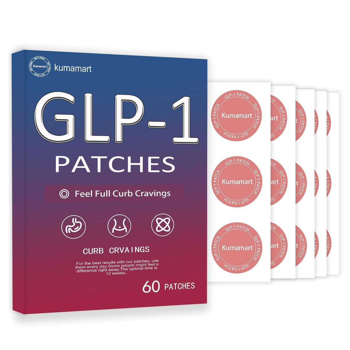 Sunnydeer GLP-1 patches pack shot showing easy daily hunger support.