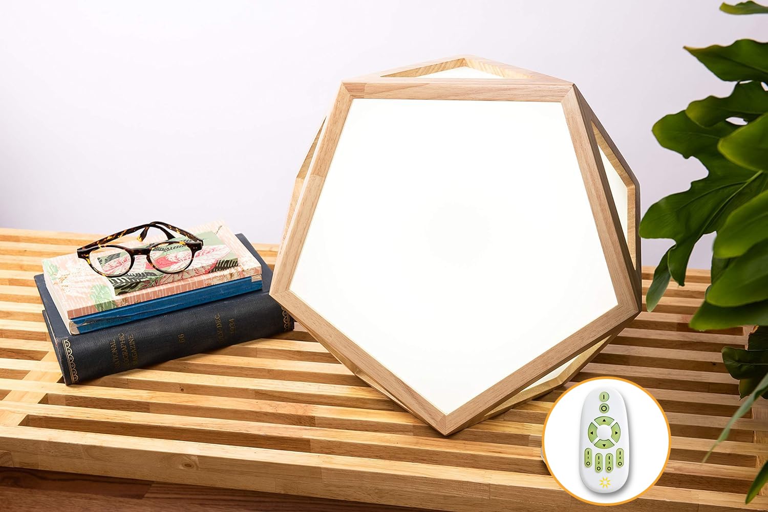 DayBright lamp brightness panel demonstrates adjustable light levels