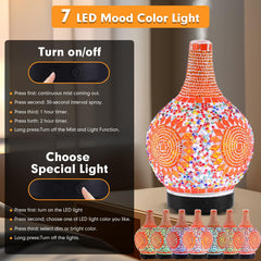 Sunseatop diffuser with seven-color LED cycle for ambient lighting.