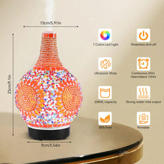Sunseatop Tiffany-style diffuser showcasing artisanal mosaic craftsmanship in your space.