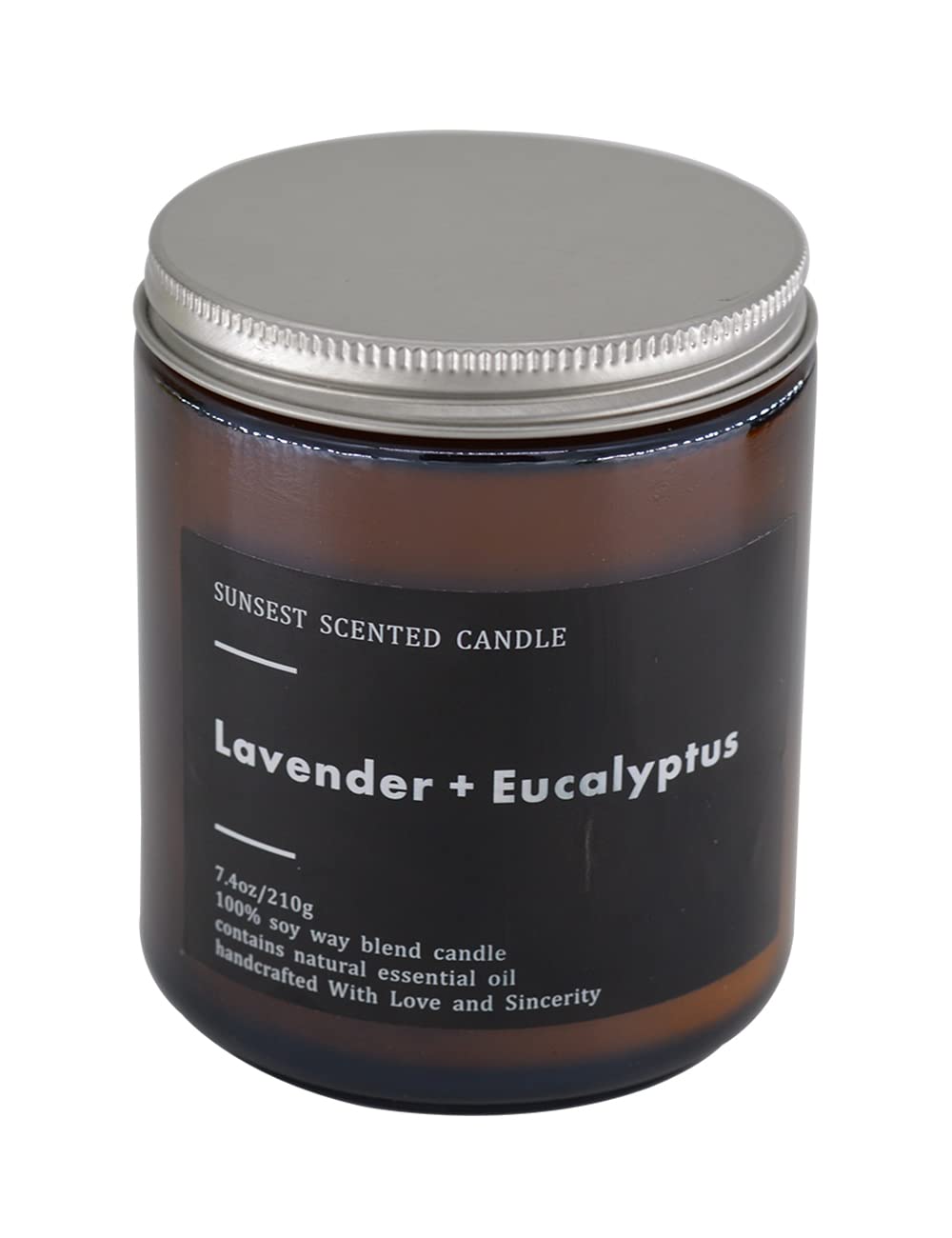 SunSest 8oz long-lasting candle with visible label for extended use and gift-ready presentation.