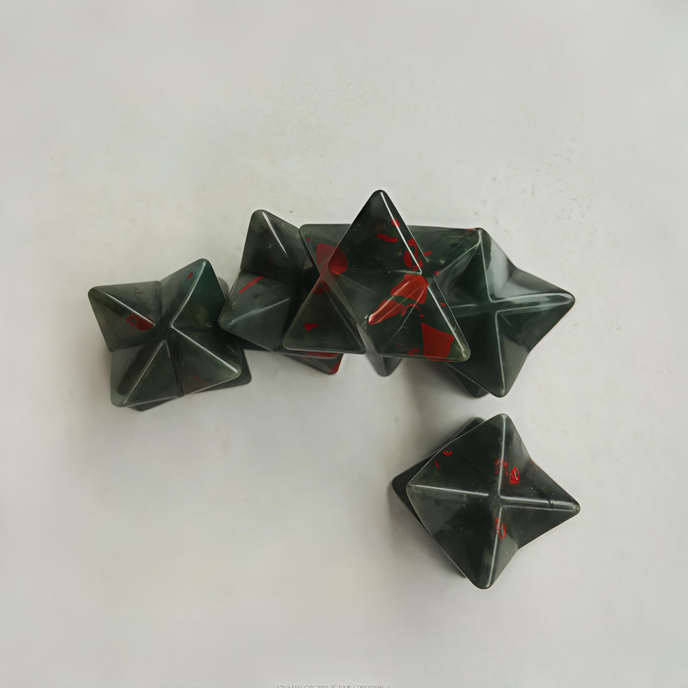 Sunshcat African Bloodstone Merkaba ready for energy balance rituals.